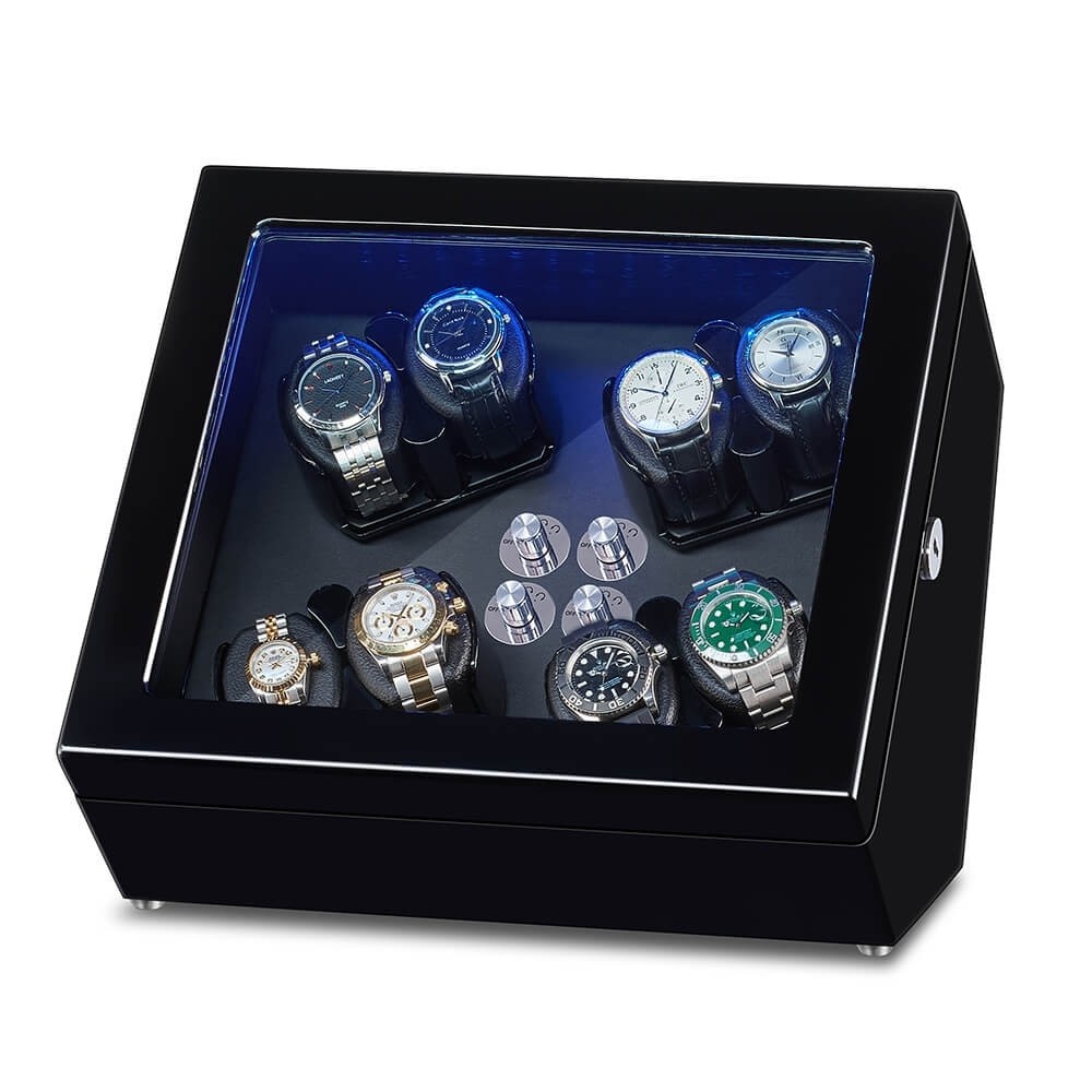 8 Watch Winder Box for 8 Winding Spaces with Built-in Illumination ...