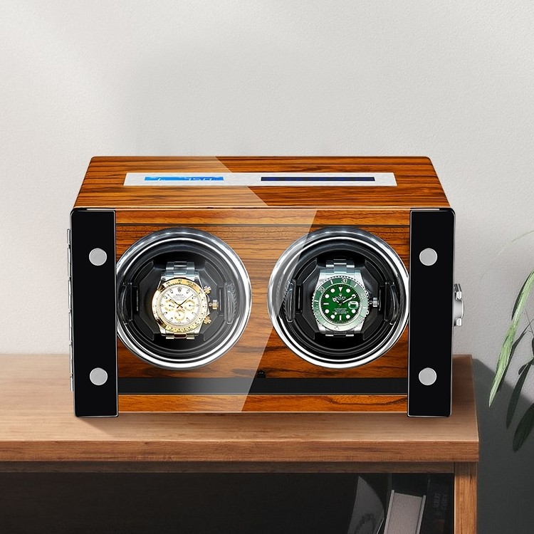 BARRINGTON Automatic Double Watch Winder with Silent Japanese Motor Multi  Rotation ＆ Turns Per Day Modes LED Digital Display Simple Touch Opera  通販